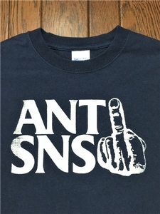 ＡＮＴＩ ＳＮＳ アンチエスエヌエス アンタイ ソーシャルネットワークサービス Ｔシャツ Ｓ 紺 ネイビー ＦＵＣＫ ファック