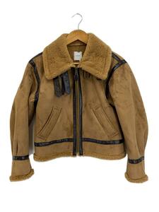 AMERI◆CARAMEL FLIGHT JACKET/ブルゾン/S/ポリエステル/CML/0282630660