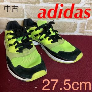 【売り切り!送料無料!】A-20 adidas!スニーカー!27.5cm!グリーン! トルション アレグラ!普段履き!かっこいい!蛍光色!おしゃれ!中古!