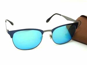 1円 ■美品■ Ray-Ban レイバン RB3538 189/55 53□19 145 3N ミラーレンズ サングラス メガネ 眼鏡 ブルー系×ブラック系 FD1701