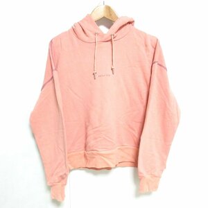 美品 21SS Paul Smith ポールスミス ワンポイントロゴプリント ショート丈 ワイドパーカー M ピンク ◆