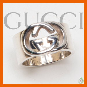 グッチ/GUCCI　GGリング ブリット ワイド インターロッキングＧ ダブルG 指輪 13号 SILVER AG925