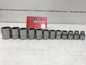 スナップオン Snap-on シャローソケット 12個セット 8mm～19mm FSM81～FSM191 6角 差込3/8sq 9.5mm ショートソケット / ITF8XX37MEO4