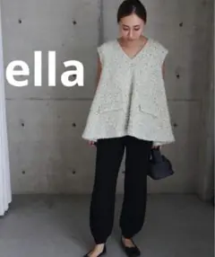 ella  チョコチップボアベスト ジレ 新品未使用