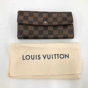 LOUIS VUITTON ルイ・ヴィトン 長財布 ダミエ エベヌ ポシェット・ポルト モネ カルト クレディ N61724/CA0035 保存袋あり【DAAS3065】