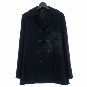 COMME des GARCONS HOMME PLUS archive 08AW Time for Magic期 ジェイミー リード グラフィック Pコート S 紺