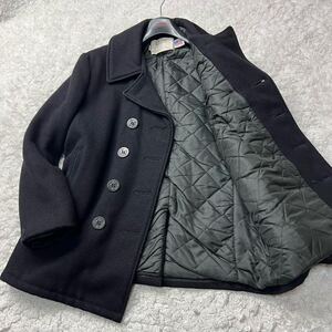 【美品/希少XLサイズ!!】Schott N.Y.C ショット Pコート ピーコート 裏地キルティング 重厚感 極暖 保温性◎ USA製 LL