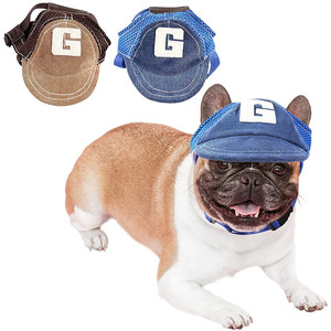 お得 ペット用メッシュキャップ1P 全2色 ペット 犬 メッシュ キャップ 野球帽 アウトドア スポーツ 調節可能 ロゴ