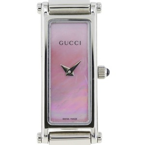 GUCCI グッチ 1500L 腕時計 SS クオーツ アナログ表示 レディース ピンク文字盤【I120224024】中古