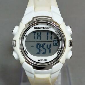 564/12　GJ60480　marathon　WR50M　T5K806　デジタル　稼働　腕時計　ホワイト　