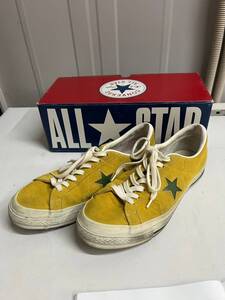 S10Q91 CONVERSE コンバース スニーカー ONE STAR ワンスター 日本製 スエード SU OX ゴールド モス 26.5cm 8