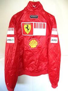 F1 2009 Scuderia Ferrari スクーデリア フェラーリ PUMA プーマ ワッペン 刺繍 チーム 支給品 ジャケット ジャンパー ブルゾン XXL