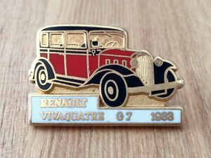 古いピンバッジ：RENAULT ルノー 1933 車 広告 ピンズ #E