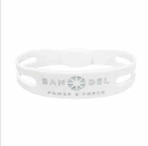 bracelet (バンデルブレスレット)　ホワイト×シルバー　BANDEL　バンデル 　メンズ　レディース　スポーツ　シリコン 新品　廃盤　サイズS
