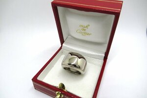 【新品仕上げ済】 カルティエ Cartier K18WG ヌーベルバーグ #47 リング 指輪 BOX付 ランクA BRJ・ジュエリー