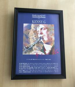 kj ★額装品★ ケニーG KENNY G 佐々木悟郎 貴重広告 イラスト A4サイズ額入り ポスター風デザイン パーラメント ライブ たばこ CD DVD