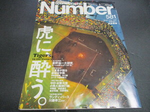 NUMBER５８１　虎に酔う　星野仙一大研究　江夏が語る最強投手陣　８５年組の証言バース川藤他