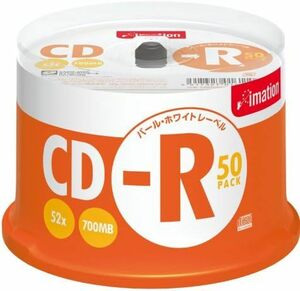 imation CD-R 700MB 52X パールホワイトディスク 50枚スピンドル CDR80BWBX50SL