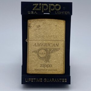 ＜１円スタート＞【ZIPPO】現状品 SOLID BRASS ゴールドカラー ジッポ ML7308-473