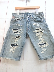 DENIM&SUPPLY Ralph Lauren デニムアンドサプライ ラルフローレン ダメージデニムショーツ 29 170/74A 788500305003 Made in Mexico