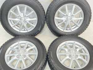 中古タイヤ スタッドレスタイヤ ホイールセット 4本セット 145/80R13 ユーロスピード スパイダー 13x4.0 35 100-4穴 BS ブリザック VRX