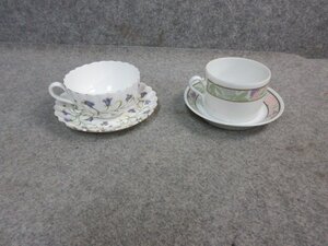 リチャードジノリ と Spode カップ ソーサー 2点 [B24746] 高さ5.5cm 直径13.5cm 珈琲 紅茶 コーヒー 洋食器