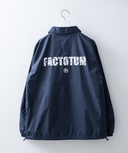 ファクトタム エクスクルーシブバックプリントナイロンコーチジャケット ネイビー S ブルゾン FACTOTUM STUDIOUS