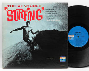 ★良盤 US ORIG MONO LP★THE VENTURES/Surfing 1963年 音圧凄 ギター音キレキレ 大名曲『Pipeline』収録 STRAY CATS元ネタ 山下達郎SSB