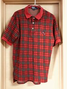 POLO RALPH LAUREN GOLF ポロ ラルフローレン タータンチェック ポロシャツ USA製 送料込! 92 93 1992 snow beach pwing lolife