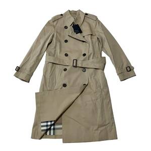 新品 未使用 タグ付き BURBERRY バーバリー トレンチコート 裏地ノバチェック ライナー付 ベルト付 ベージュ系 コットン レディース 42