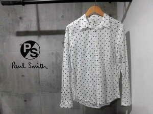 PS Paul Smith ピーエス ポールスミス LOGO DOT PRINT SHIRT ドット総柄 レクセル 長袖シャツ L/メンズ/262312 610P/ポール・スミス/日本製