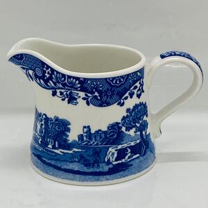 【3966】未使用品 スポード Spode ブルーイタリアン クリーマー A　高さ7.5㎝ 開口部直径9.5㎝ 長期保管品につき裏面にわずかなスレあり