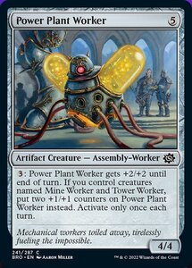 MTG ■無/英語版■ 《魔力炉の作業員/Power Plant Worker》兄弟戦争 BRO