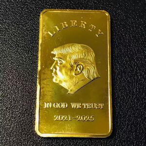  外国古銭　 アメリカ　大統領ドナルド・トランプ　記念金貨　イーグル　2024年　大型金貨　カプセル付き 古銭 (k-981)