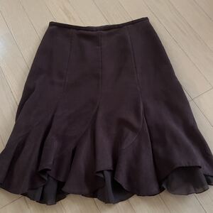 リューデベー　Rue de B☆秋冬フレアスカート☆サイズ2☆used美品☆茶☆ロートレアモン