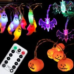 ハロウィン 飾り イルミネーション かぼちゃ 全60球 LEDライト③