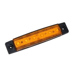 24V LED 6発 サイドマーカー 黄 アンバー 1個 フラット 角型 9mm 薄型マーカー トラック 車高灯 車幅灯 路肩灯 ワークライト デイライト