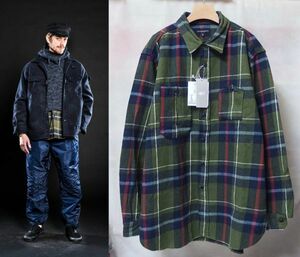 22AW Engineered Garments エンジニアードガーメンツ Work Shirt Big Plaid Heavy Flannel ワーク シャツ チェック ヘビー フランネル L