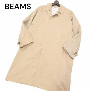 19AW★ BEAMS ビームス 通年 ベルテッド ステンカラー コート Sz.L　メンズ ベージュ　I4T00390_2#O