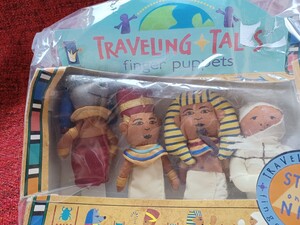 未使用◆ TRAVELING TALES 指人形 ◆スフィンクス/ミイラ/子供手遊び/知育玩具/おもちゃ/finger puppets