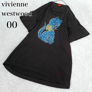 【大きいサイズ】Vivienne Westwood RED LABEL ヴィヴィアンウエストウッド ワンピース Tシャツ オーガニック 天竺 SPOTTY CAT 