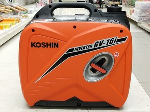 中古品 工進 KOSHIN インバーター 正弦波 発電機 1.6kVA タンク容量4.2L GV-16i