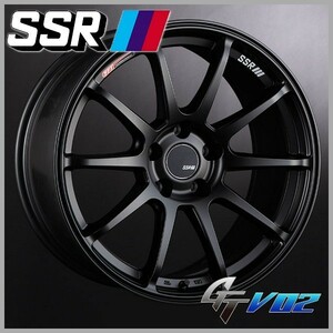 送料無料★GR86 86 BRZ カローラスポーツ スピードスター SSR GTV02 フラットブラック 225/40R18 タイヤセット