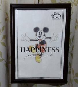 Disney100 ディズニー 100周年 コレクション ミッキーマウス 読売新聞 額絵 額入 イラスト インテリア クラシック ヴィンテージ 非売品