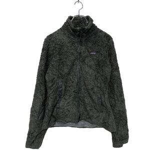 Patagonia ジップアップ フリースジャケット S レディース グレー パタゴニア ボア ロゴ 古着卸 アメリカ仕入 a602-5052