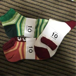 スニーカーソックス ITTO 10 SOCKS 22-24 3足セット 送料無料！ 新品未使用品