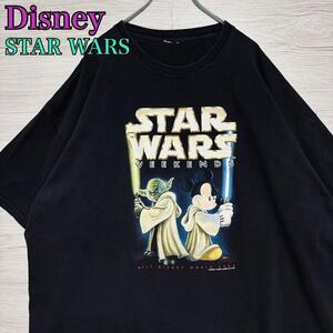 【入手困難】Disney ディズニー　star wars スターウォーズ　Tシャツ　半袖　海外輸入　一点物　キャラクター　ゆったり　オーバーサイズ