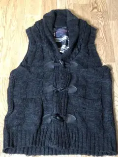 時間限定値下げ！ダッフルショールカラーベスト　BLACK size M