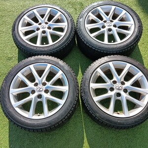 バリ溝　レクサス　IS250 純正　 アルミホイールセット スタッドレス　245/45R17 2本　225/45R17 2本　17インチ8J+45　5穴PCD114.3 