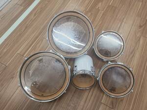 R60612　Pearl パール　Pearl Super Hoop　REMO　マーチングドラム　マーチングタム　？　マルチタム　？　ドラム　楽器　5点　現状渡し